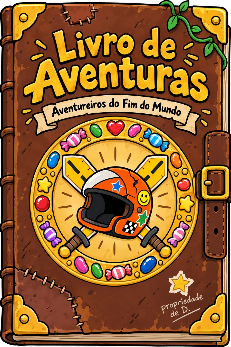Capa ilustrada do Livro de Aventuras de Aventureiros do Fim do Mundo